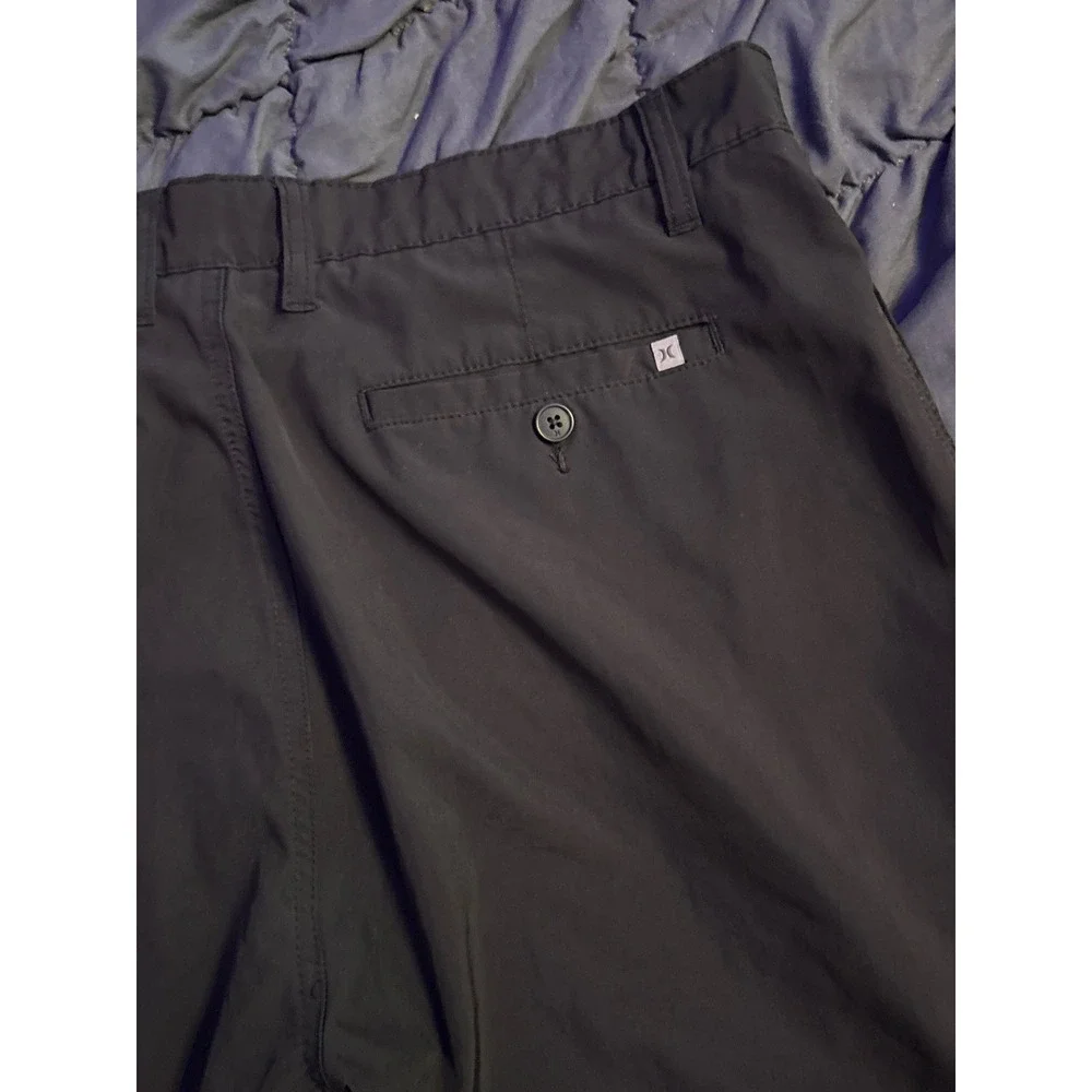 Hurley Mens Black Hybrid Chino Walk Shorts, Size 36